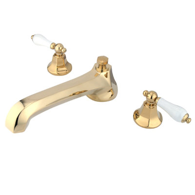 Kingston Brass Metropolitan Two-Handle 3-Hole Deck Mount Roman Tub Faucet