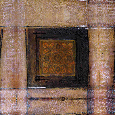 Cuivre carré - peinture sur toile tendue