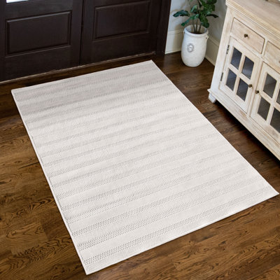 Latitude Run Knitweave Striped Natural Area Rug -  Latitude RunÂ®, 1A7E4D8DBCE449D098730538E3F7E59F