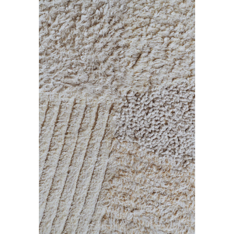 Growing Up On A Farm Hand Tufted Cotton Abstract Area Rug