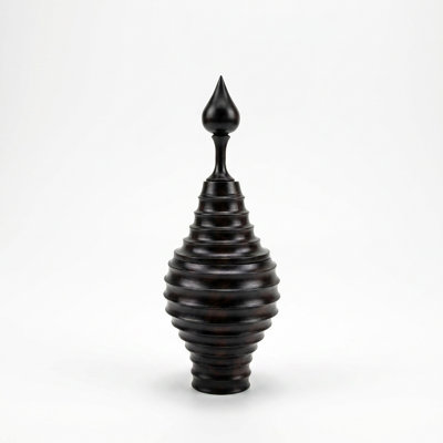 Ebony Wood Collection Wood Jar