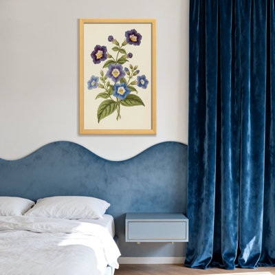 Plantes et fleurs fleurs bleues et mauves avec feuilles vertes