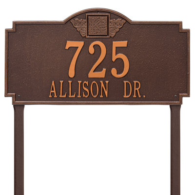 Monogram 2-Line Lawn Address Sign