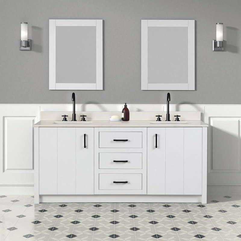 Ensemble de meuble-lavabo double 72 "