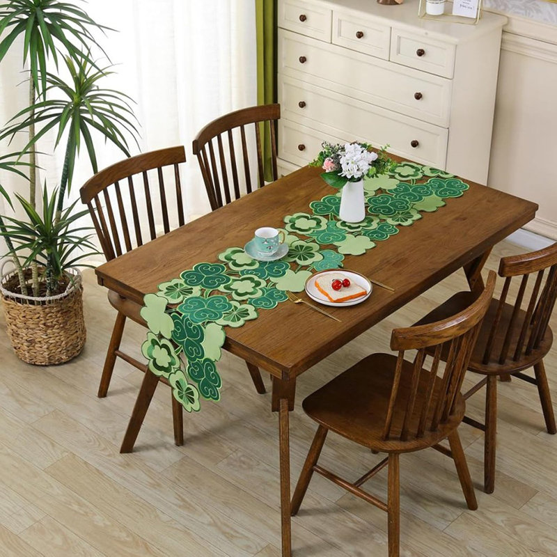 Chemin de table Irish Green Shamrock Clover