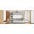 Full Over Full Size Murphy Bed With Hydraulic Lift & Desk Design, Gray