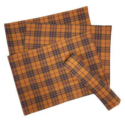 Marvelene Cotton Plaid Rectangle Placemat