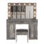 Grand ensemble de coiffeuse avec lumières, USB et prise de courant, 3 tiroirs-1626981181