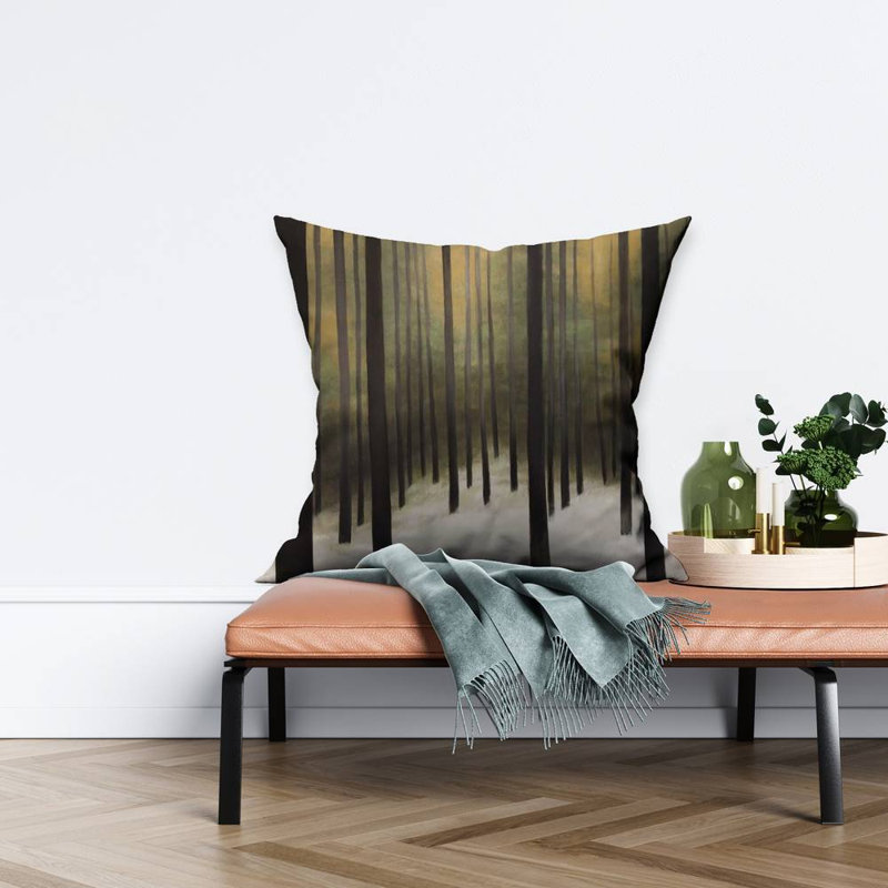 Silent forest - 26"x26" Throw pillow - Poly twill - Print on demand