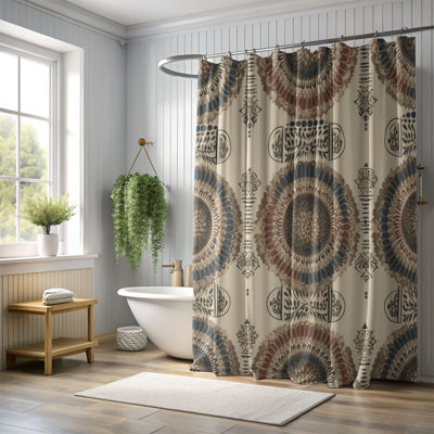 Rideau de douche Boho Whirl - Premium