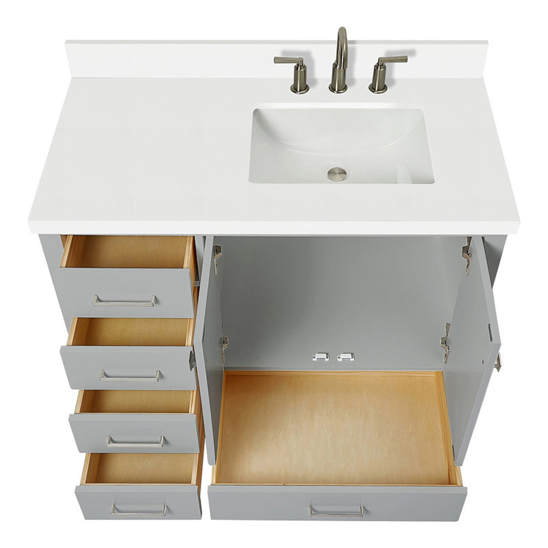 Ensemble de meuble-lavabo simple 43 po Cambridge, Gris