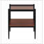 Ensemble de 2 tables de bout rectangulaires, plateau de table en verre trempé avec panneau de fibres à densité moyenne, table de salon moderne, verre