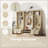 4-in-1 Detachable Hall Tree with Storage and 7 Hooks, Multiple Functions Hallway Coat Rack with Storage Drawers and Cabinet, Antique Beige Shoe Bench for Entryway Hallway