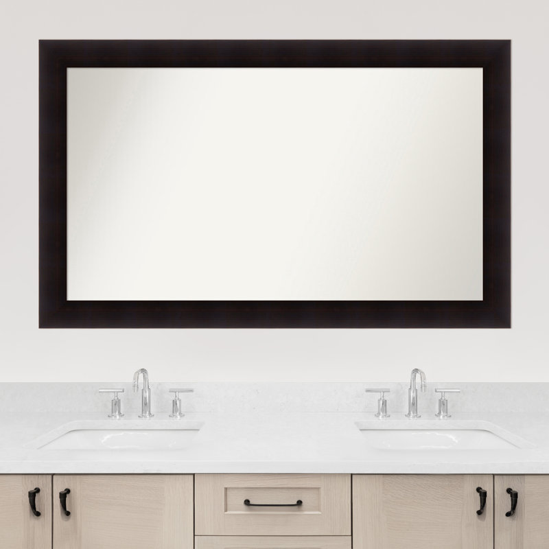Jillissa Solid Wood Wall Mirror, Rectangle, Black, 31.75" x 51.75"
