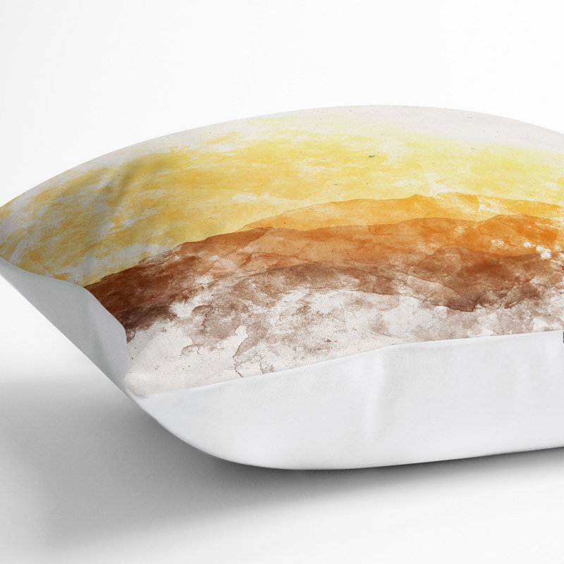 Mountain Layers Cushion with Filling, 55cm H x 55cm W x 20cm D, White