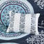 Literie pour lit simple avec édredon - imprimé médaillon bleu marine, coussin décoratif doux, drap complet, motif au choix élégant et tendance, bordures brodées, polyvalent