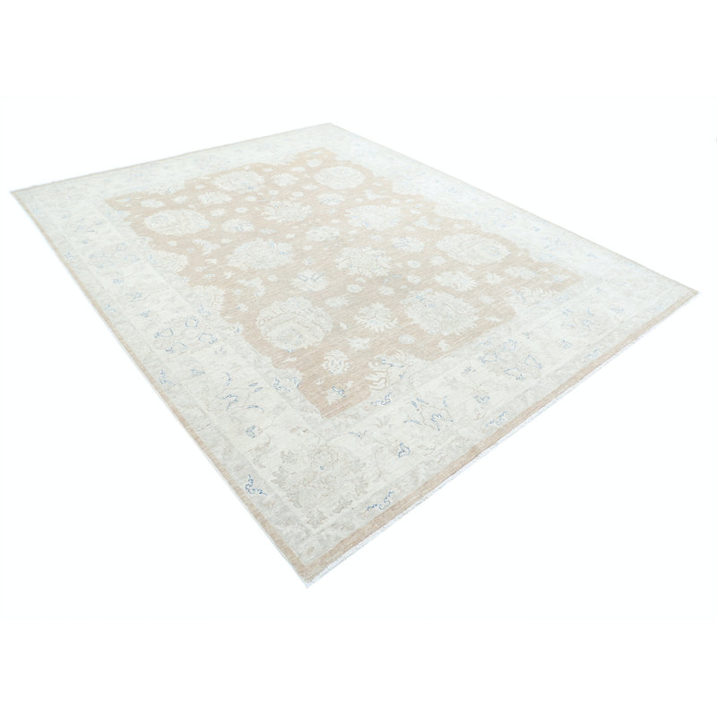 Tapis 100% laine noué à la main 8 pi x 9,7 pi pour décoration intérieure