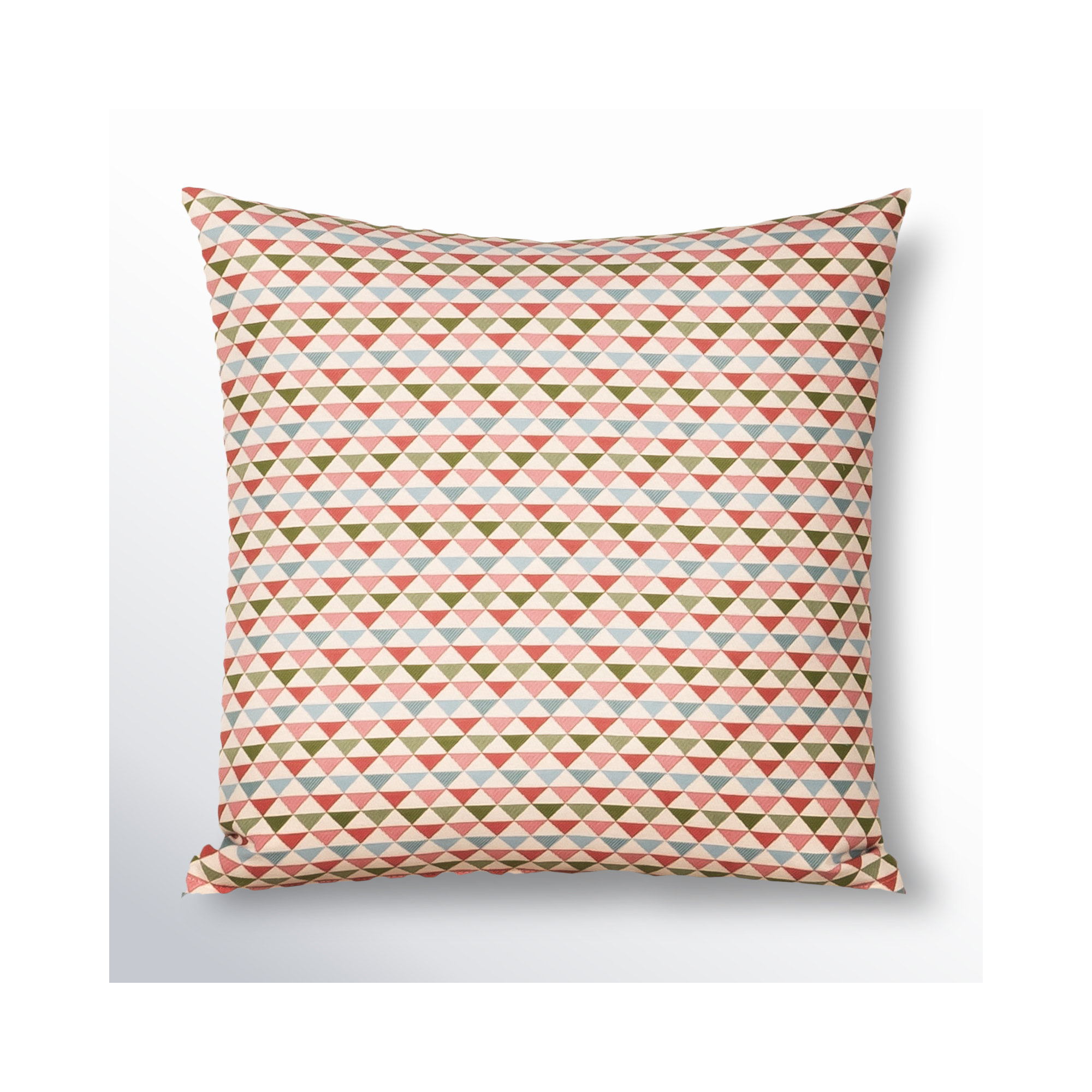 Mauna Geometric Indoor/Outdoor Throw Pillow, Square 26", Green