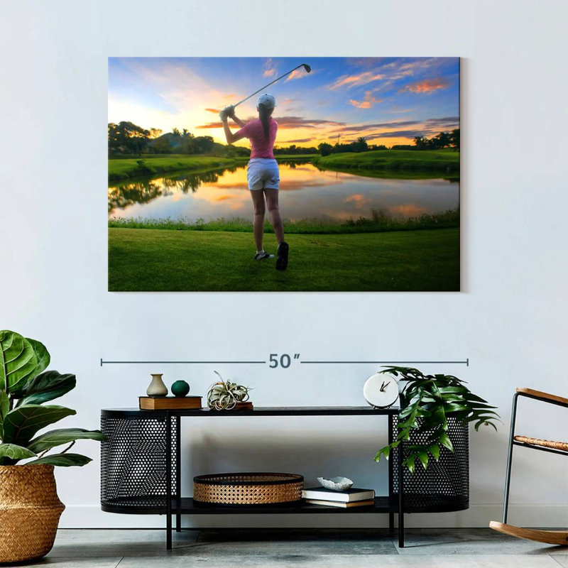 Sireci Golfer Girl, 32" H x 48" W
