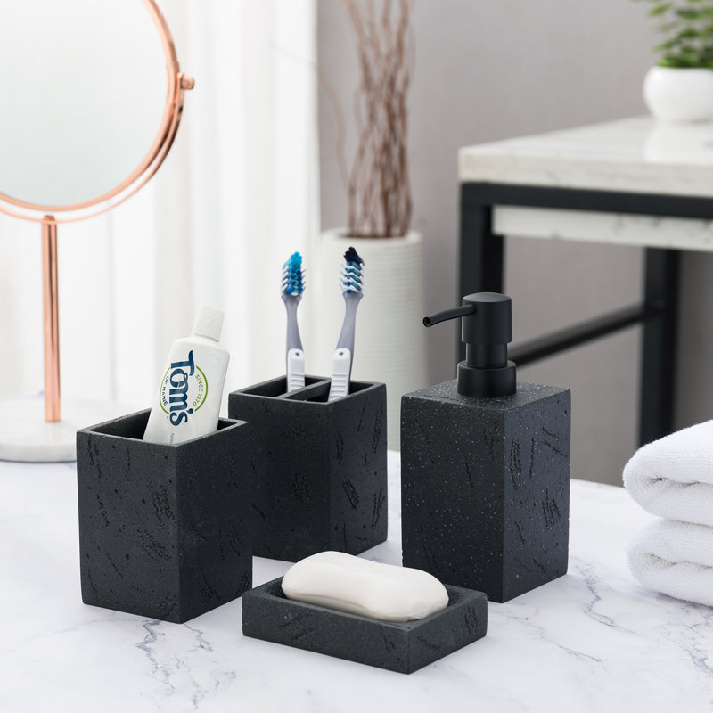 4 Piece Bathroom Accessory Set