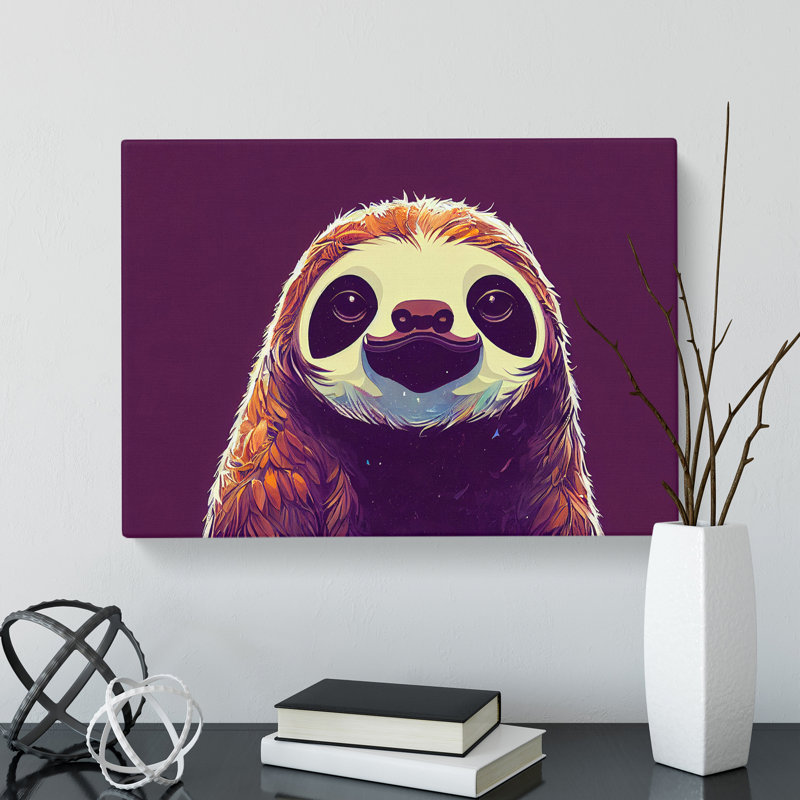 Alluring Sloth - Wrapped Canvas Painting