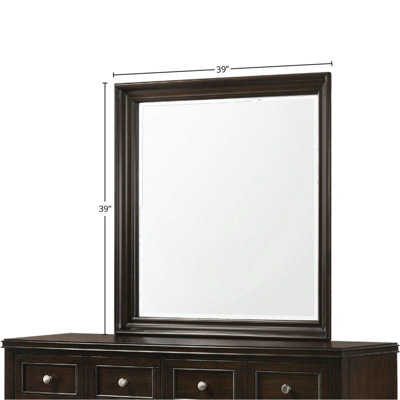 Miroir carré, Acajou