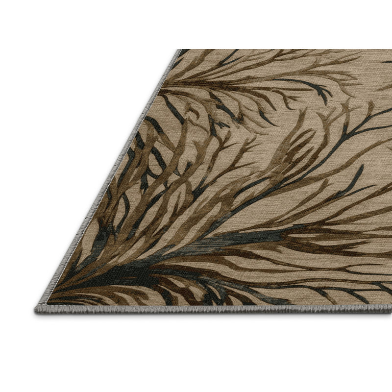Tapis gris lavable à la machine, Rectangle 2 pi x 3 pi