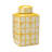 Lerryn Modern Stoneware and Ceramic Jar with Geometric Design - Sleek Contemporary Decorative Accent Piece - Stylish Handcrafted Artisanal Home Decor Vessel, Single Item Stylish Statement Jar-86741827-86741833