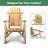 Rustic Solid Wood Patio Dining Chair-2000276767