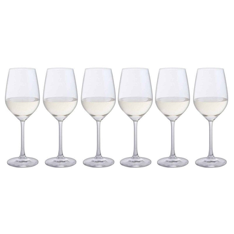 Dartington Crystal Bar Six White Wine Glasses