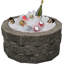 Garden & Patio Heater Fire Pit Brazier And Barbecue With Eco-Stone Finish