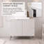 Meuble-lavabo autoportant moderne de 30 po en blanc avec lavabo rectangulaire en céramique, comptoir en marbre artificiel blanc de Carrare, armoire de rangement avec 2 portes (sans robinet)-132694550