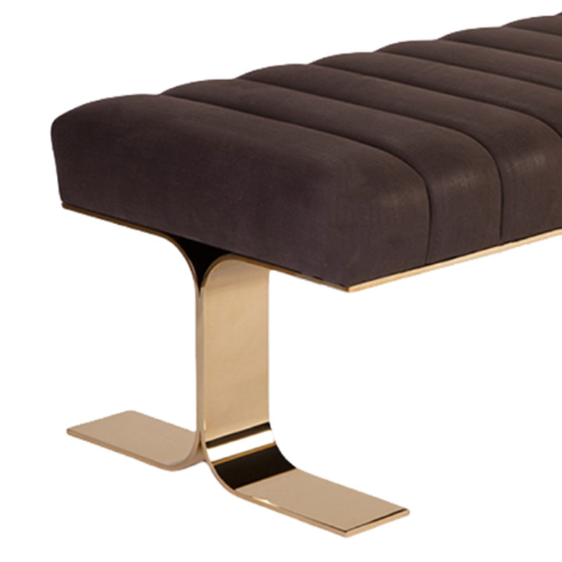 Canapé en acier inoxydable, Brown