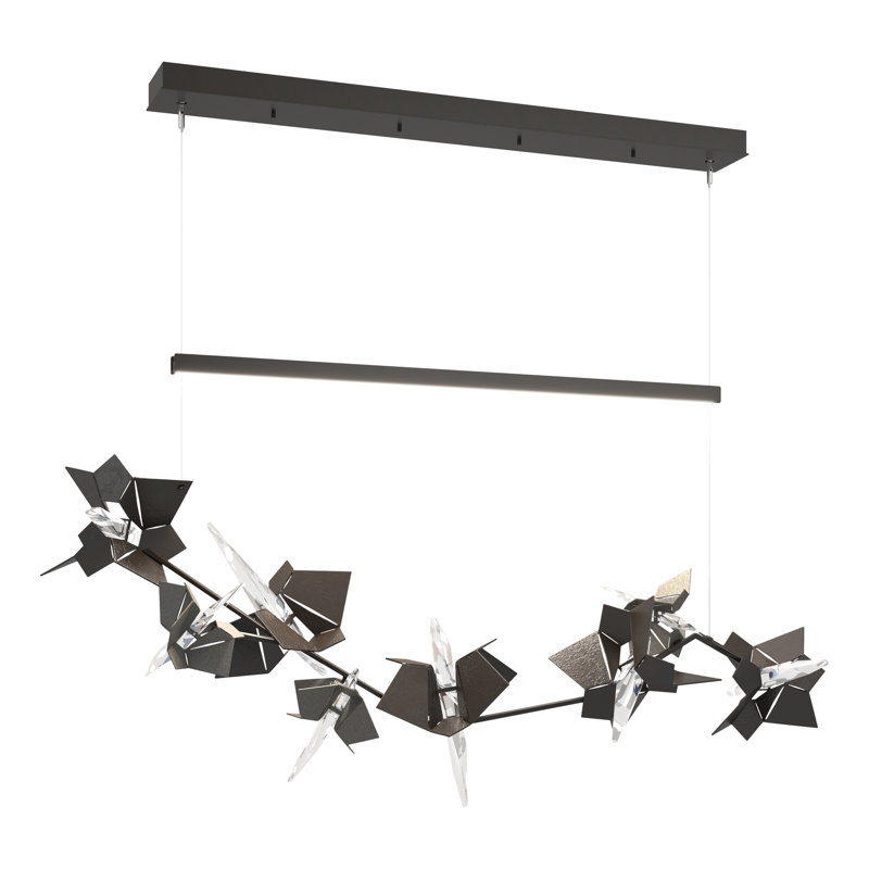 Luminaire suspendu pour îlot de cuisine Belladonna, Bronze huilé, Fer naturel