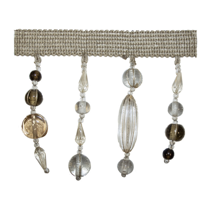 Tissu de franges à couture de perles, Lin