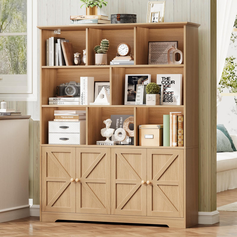 Bibliothèque pour enfants avec rangement, Brun