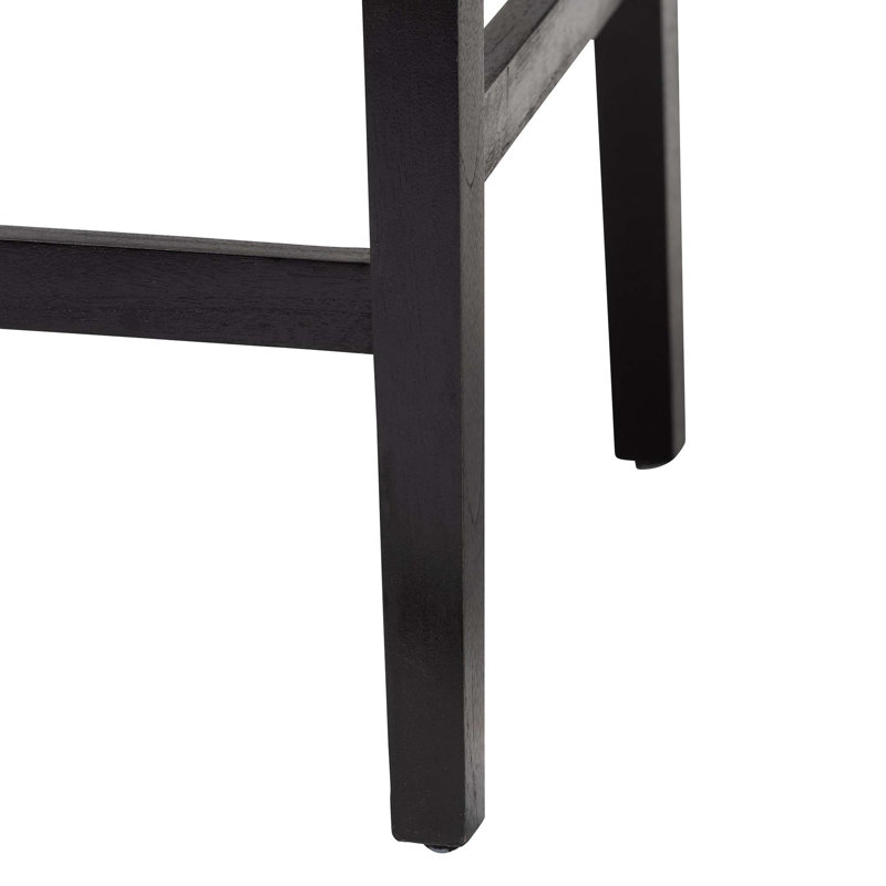 Ensemble de tabourets de bar 2 pièces avec siège en métier à tisser et cadre en bois Bohemian