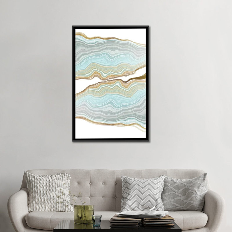 «A Water Iridescence» par 5by5collective - Impression sur toile tendue sur châssis, Toile avec cadre noir, Pas de tapis