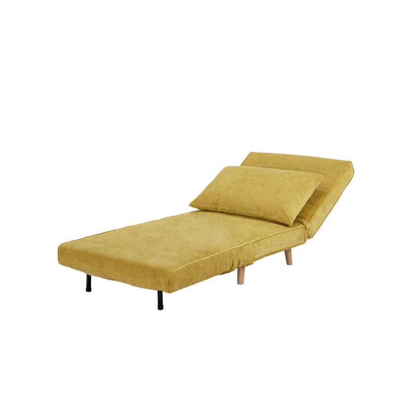3 en 1 - Chaise d'appoint convertible avec chenille, réglage de l'angle de 180 et de pin, matériau principal en pin pour la chambre à coucher
