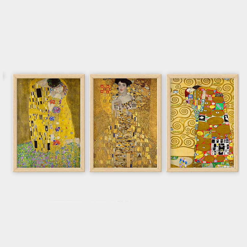 Superbe ensemble de peintures décoratives encadrées (3 pièces) de 21,7 po x 29,5 po chacune | Cadre 100% bois avec polystyrène de 0,8 pouce | Impression numérique UV | Parfait pour la décoration murale de salon, de bureau et de galerie