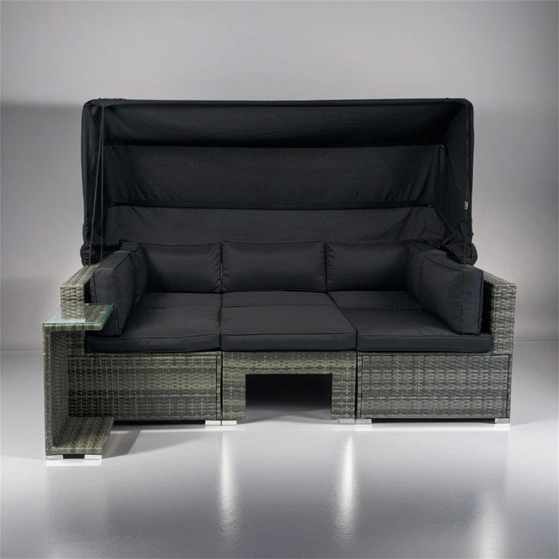 7-Piece Patio Furniture Set With Retractable Canopy