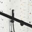 Porte de douche noire matte avec pivot pivotant - 44-48 "x 71", verre trempé 1/4 ", poignée en acier inoxydable, fermeture magnétique, conception à fuites, facile à assembler H 71" noir, fuite de 6 mm, installation réversible-124961218