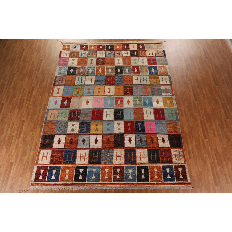 Grand tapis oriental en laine marocain en laine noué à la main 10 x 14