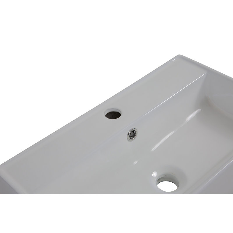 Lavabo 21,6 po seulement, lavabo 24V06-21, blanc brillant GF-24V06PB21