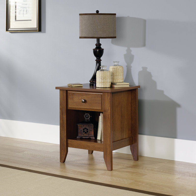Deundray 20.88'' W Plywood / Laminate Board Nightstand, Oiled Oak