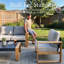  Ensemble de meubles de patio en aluminium 4 pièces avec table de foyer, siège surdimensionné avec ensemble de conversation extérieur à haut dossier-502673343