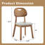 Chaises de salle à manger en bois massif au design ergonomique et tissu respirant-129028298