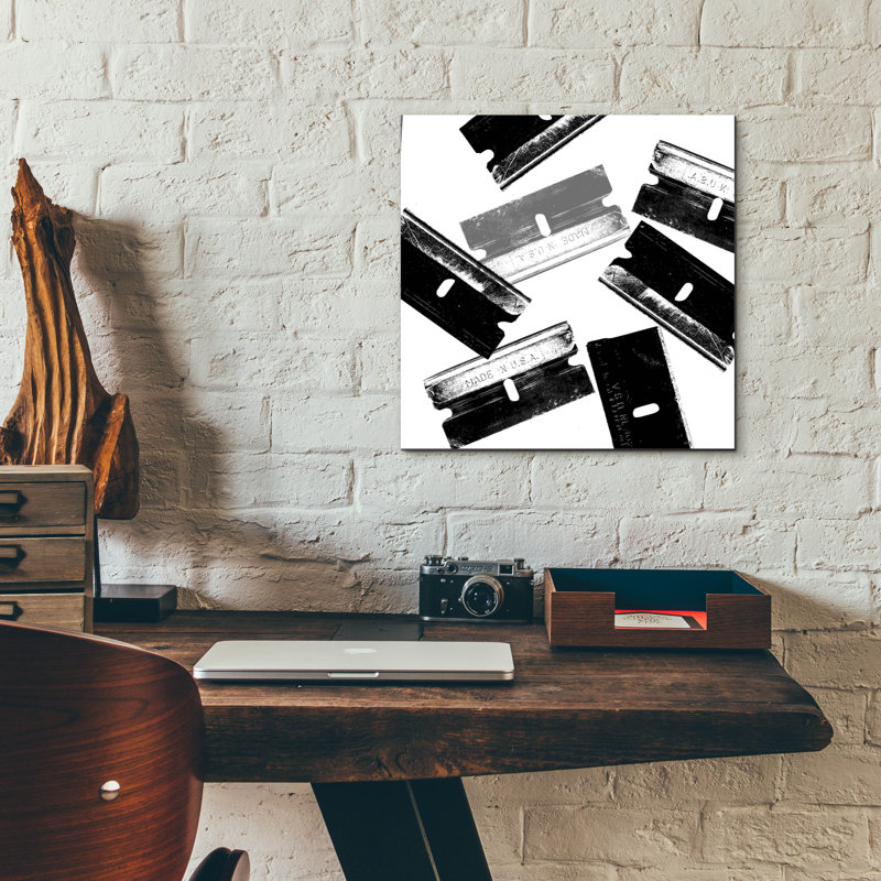  «Silver Blades» par Erin Clark, art mural en verre acrylique, H 12 po x l 12 po x P 0,13 po
