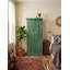 Cameren White Antique Solid Wood Hand Carved 2 Door Peacock Cabinet-386147494