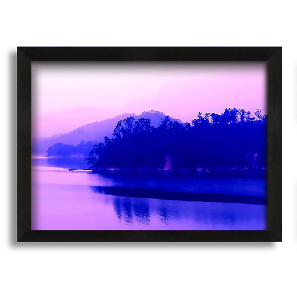 Union Rustic Pink Blue Lake Serine - Single Picture Frame Art Prints on ...